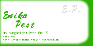 eniko pest business card